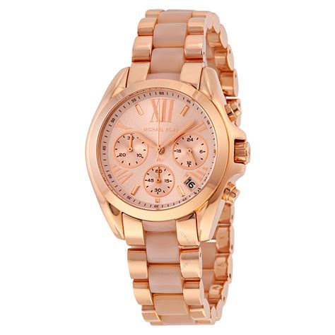 michael kors watch rose gold women's|rose gold mk watch women's.